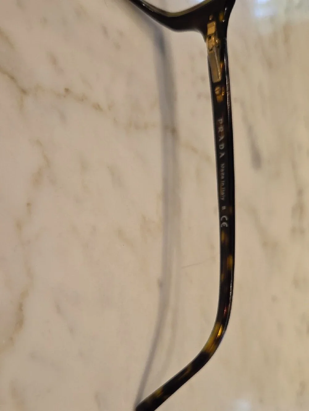 Designer Prada Tortoiseshell Rectangular Glasses